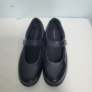 Aravon Farah Black Leather Mary Jane Comfort Shoes Size 7.5D  41026-2884